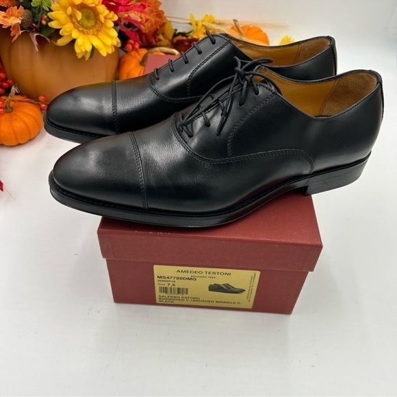 Men’s Amadeo Testoni cap toe Oxfords. Size 7.5 made in in Italy. main image 4